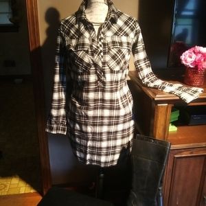 J.Crew plaid shirt dress